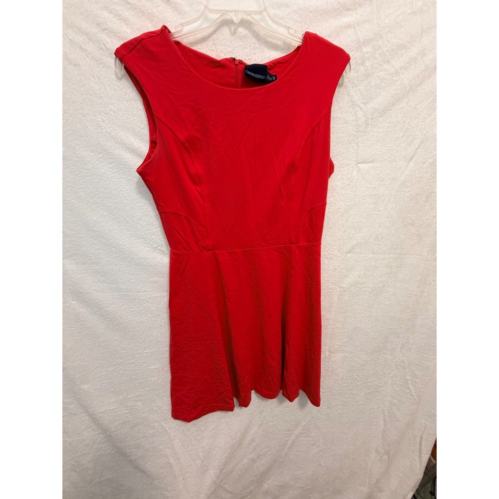 Cynthia Rowley Red Sleeveless Fit and Flare Skater Dress Large RN75343